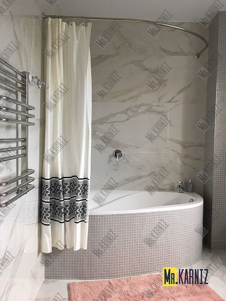 Карниз для ванны Jika Constance 170х115 Усиленный 25 мм MrKARNIZ фото 4