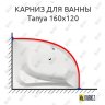 Карниз для ванны Alpen Tanya 160х120 Усиленный 20 мм MrKARNIZ фото 1