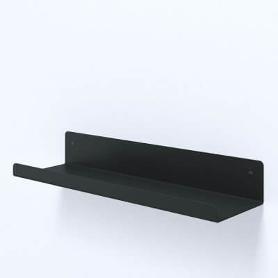 Настенная навесная полка для ванной комнаты 30x9x5 Черная