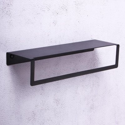Вешалка держатель для полотенец в ванную комнату 30x9x6 черный