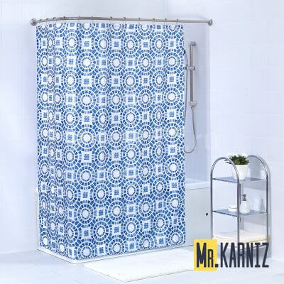 Штора для ванной Circle Blue