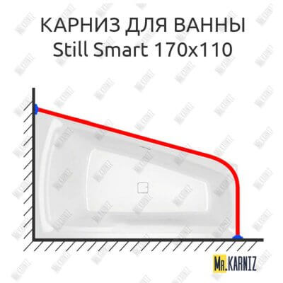 Карниз для ванны Riho Still Smart 170х110 Усиленный 25 мм MrKARNIZ