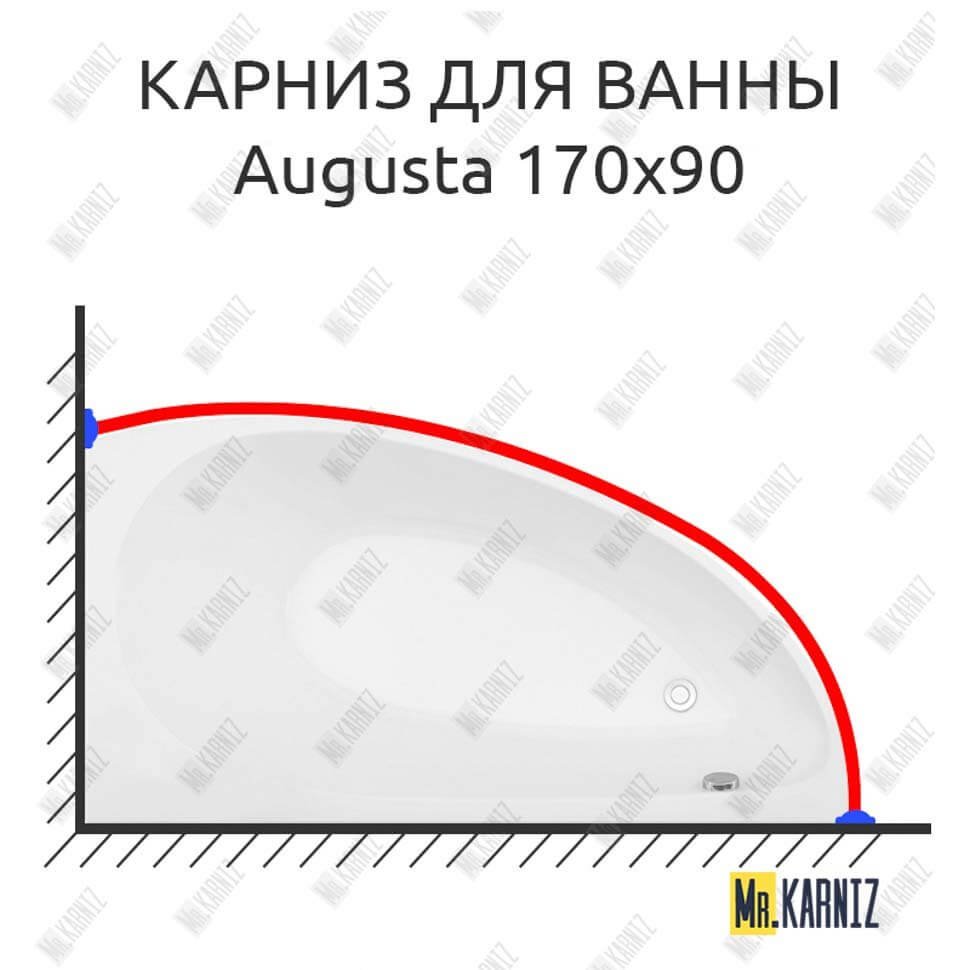 Карниз для ванны Aquanet Augusta 170х90 Усиленный 20 мм MrKARNIZ Карниз для ванны Aquanet Augusta 170х90 Усиленный 20 мм MrKARNIZ