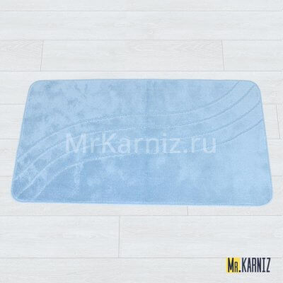 Коврик в ванную ТН голубой 100