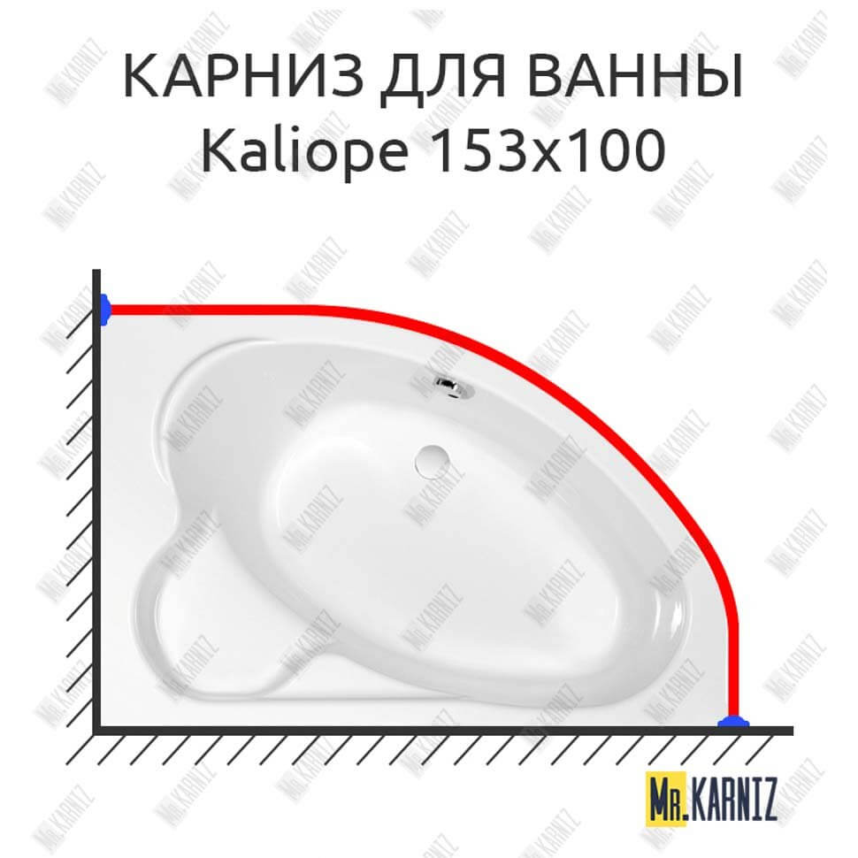Карниз для ванны Cersanit Kaliope 153х100 Усиленный 25 мм MrKARNIZ