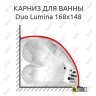 Карниз для ванны Balteco Duo Lumina 168х148 Усиленный 20 мм MrKARNIZ фото 1