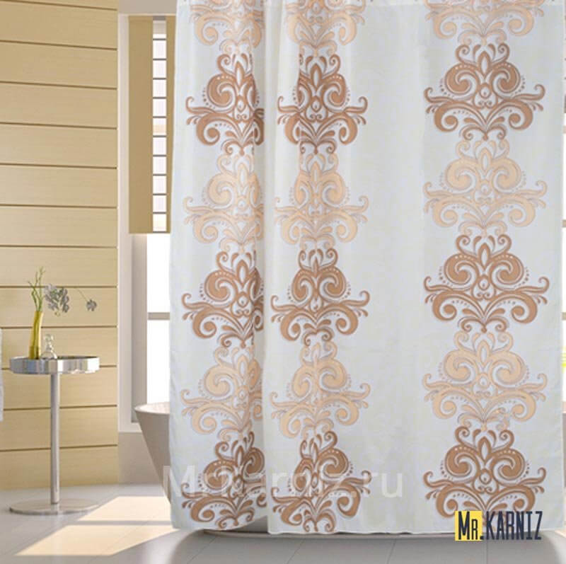 Штора для ванной DAMASK бежевая