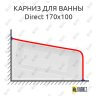 Карниз для ванны 1 MarKa Direct 170х100 Усиленный 25 мм MrKARNIZ фото 1