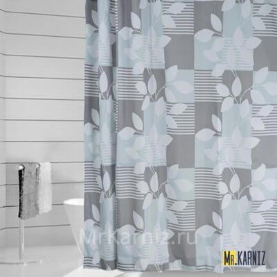 Штора для ванной Floating серая