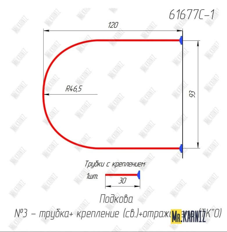 61677C-1 Карниз по чертежу