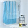 Штора для ванной 3D синяя фото 1