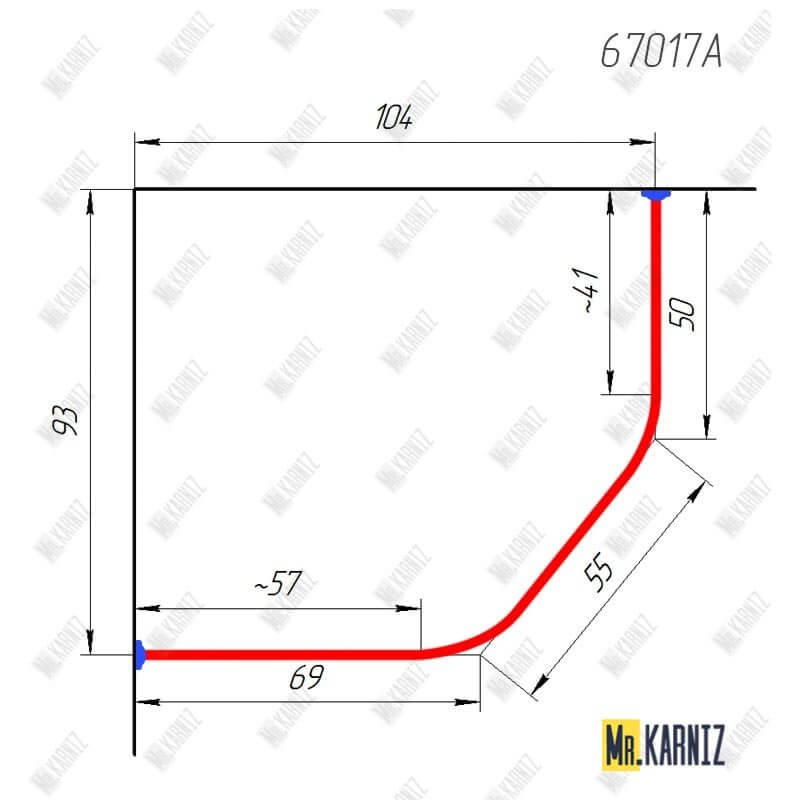67017A Карниз по чертежу